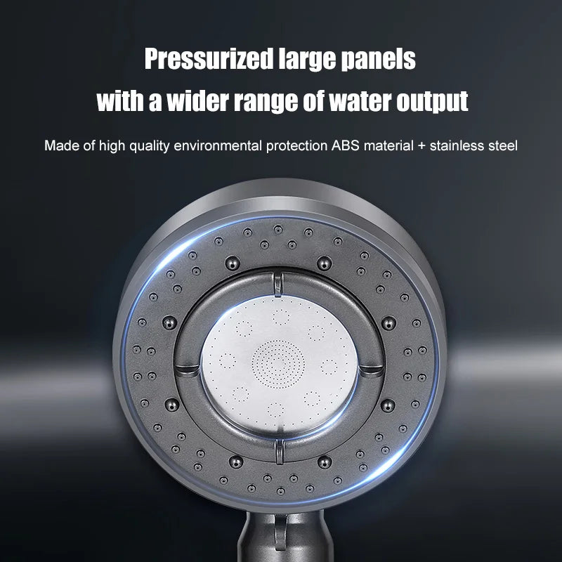 DecorBites™ Large Panel Adjustable High Pressure Shower Head for Eco-Friendly Rainfall Experience
