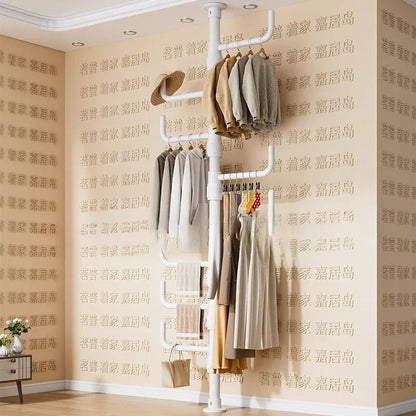 DecorBites™ Clothing Storage Hanging Rail Coat Rack for Bedroom and Living Room