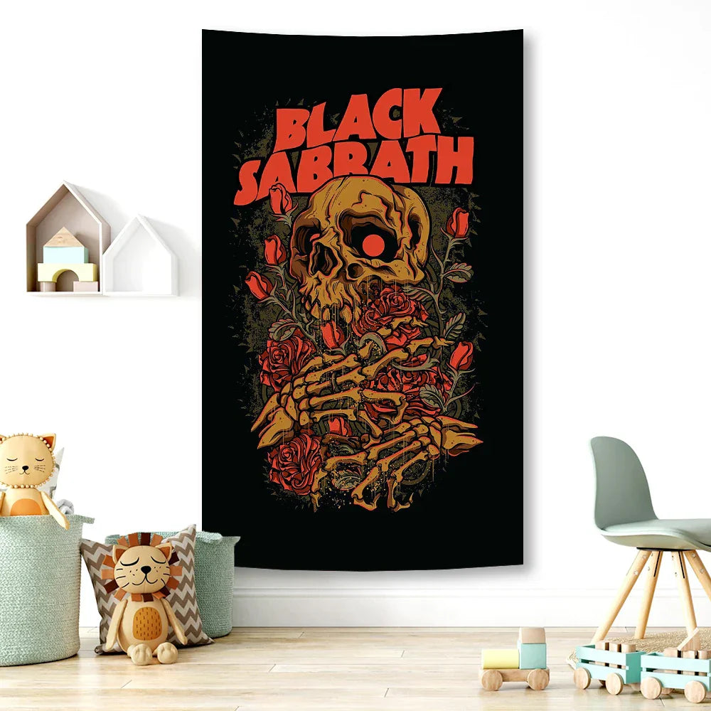 Decobites Black Sabbath Metal Band Rock Music Wall Tapestry