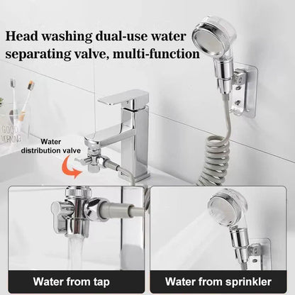 DecorBites™ Hair Salon Shampoo Adapter Shower Head | High Pressure Water Saving Anion Filter