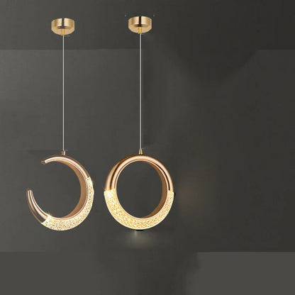 DecorBites™ LED Ring and Moon Lamps Set - Modern Acrylic+Alloy Lighting Collection