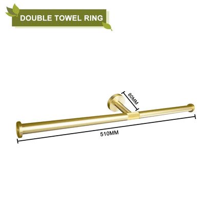 DecorBites™ Brushed Gold Bathroom Accessories Set