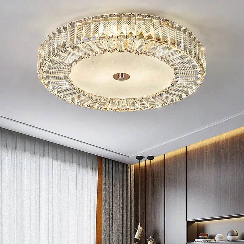 DecorBites™ Crystal Round Ceiling Lamps LED Indoor Lighting Luxury Chandelier for Modern Home