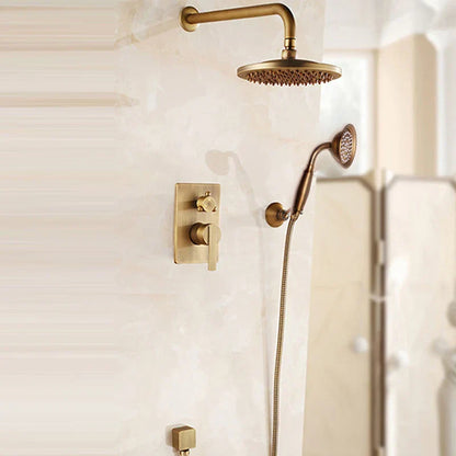 DecorBites™ Brass Concealed 3 Way Shower System Set Wall Mounted Rain Mixer Tap