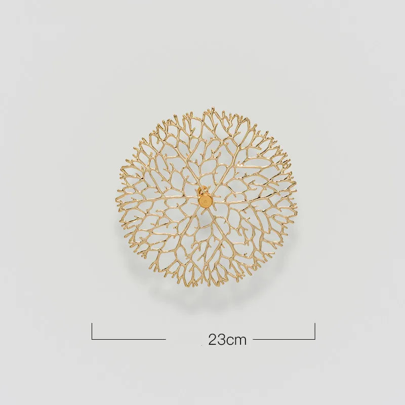 Gold Coral Fish Wall Decor