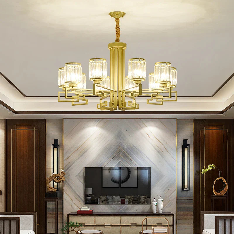 DecorBites™ Crystal Chandelier: Modern Luxury Main Light for Livingroom, Hall, and Restaurant