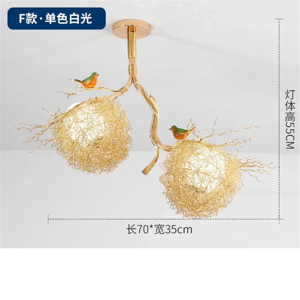 Gold Nest LED Chandelier