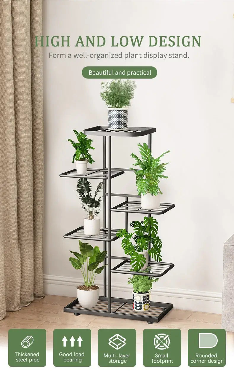 DecorBites™ Natural Iron Plant Stand Holder - 4/5/6Layers