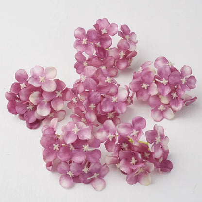 DecorBites™ Hydrangea Flowers: 30Pcs 8cm Fake Flowers for Home Decor, Wedding, DIY Wreaths