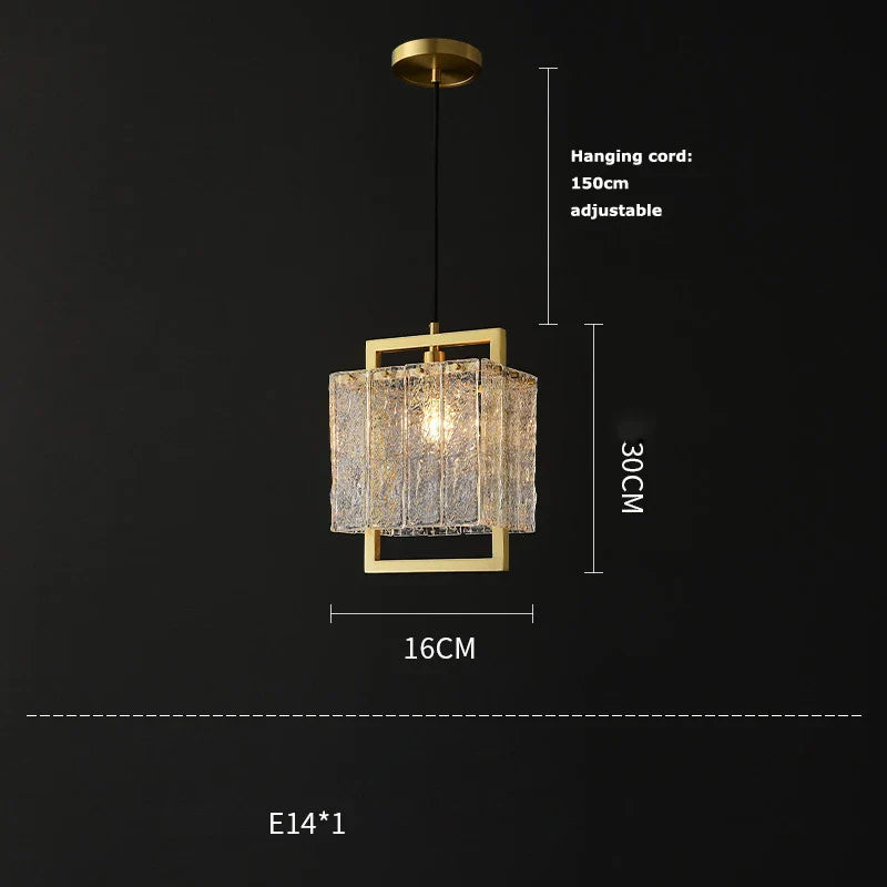 DecorBites™ Dimmable LED Copper Glass Chandelier for Living Room