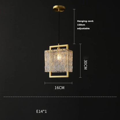 DecorBites™ Dimmable LED Copper Glass Chandelier for Living Room