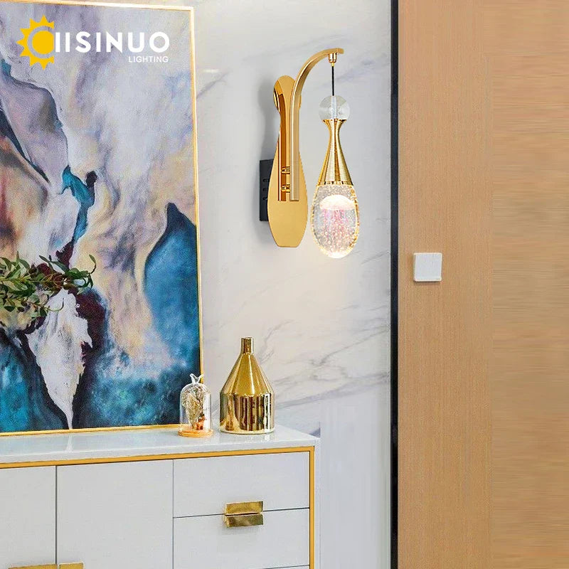 DecorBites™ Crystal LED Wall Sconce for Elegant Home Décor