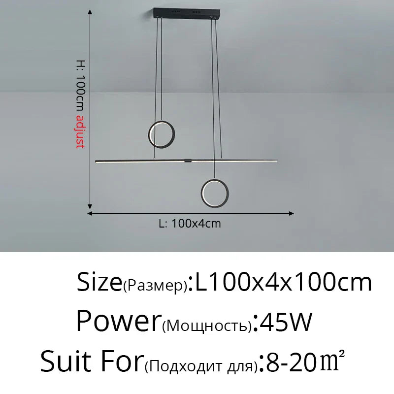 Lámpara de techo LED DecorBites™: Iluminación moderna y minimalista para mesa de comedor o cocina