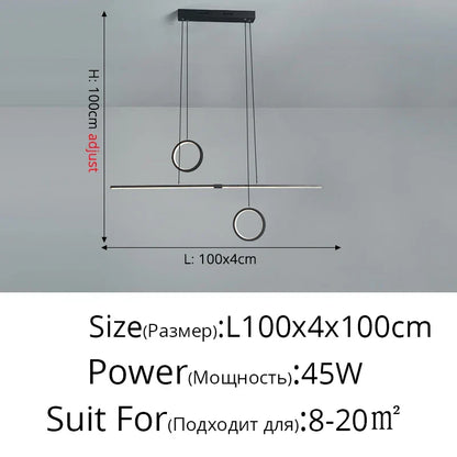 Lámpara de techo LED DecorBites™: Iluminación moderna y minimalista para mesa de comedor o cocina