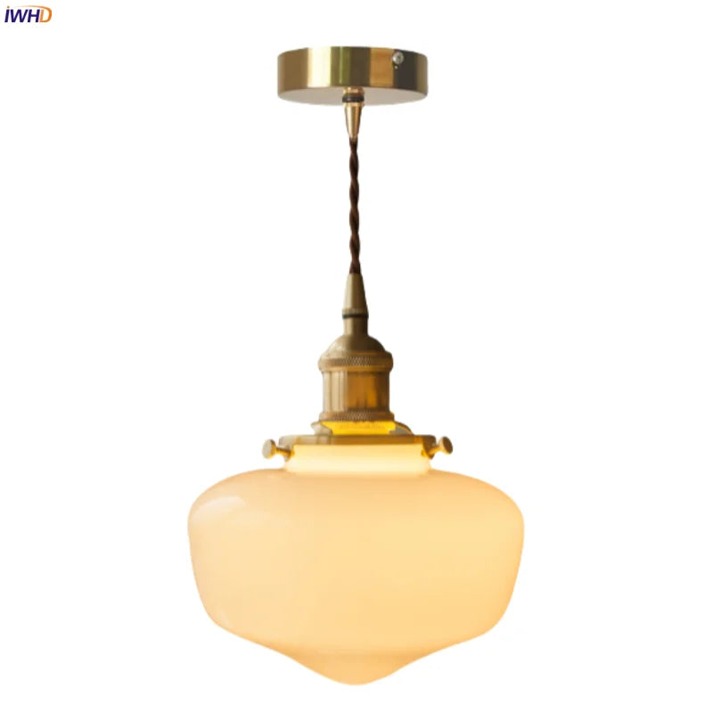DecorBites™ Glass LED Pendant Lamp: Nordic Minimalism for Bedroom, Living Room, Kitchen & More