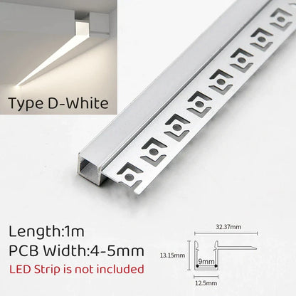 DecorBites™ 1m Trimless LED Aluminum Profile for Hidden Backlighting Linear Strip Light