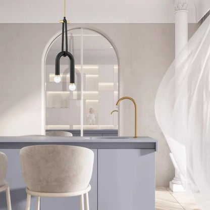 DecorBites™ LED Tube Chandelier Lighting High Ceiling Lustre Hanging Lamps for Home Deco