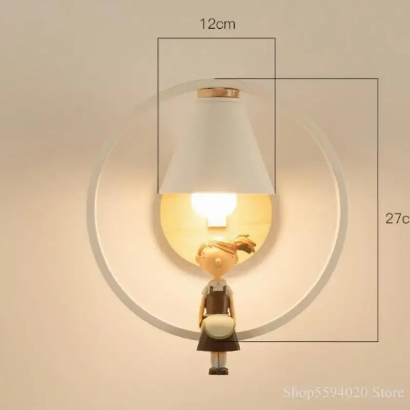 DecorBites™ Birdie Wall Lamp: Modern Nordic Wood Bedroom Light