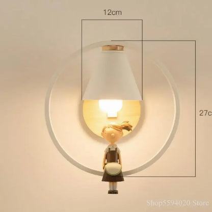 DecorBites™ Birdie Wall Lamp: Modern Nordic Wood Bedroom Light