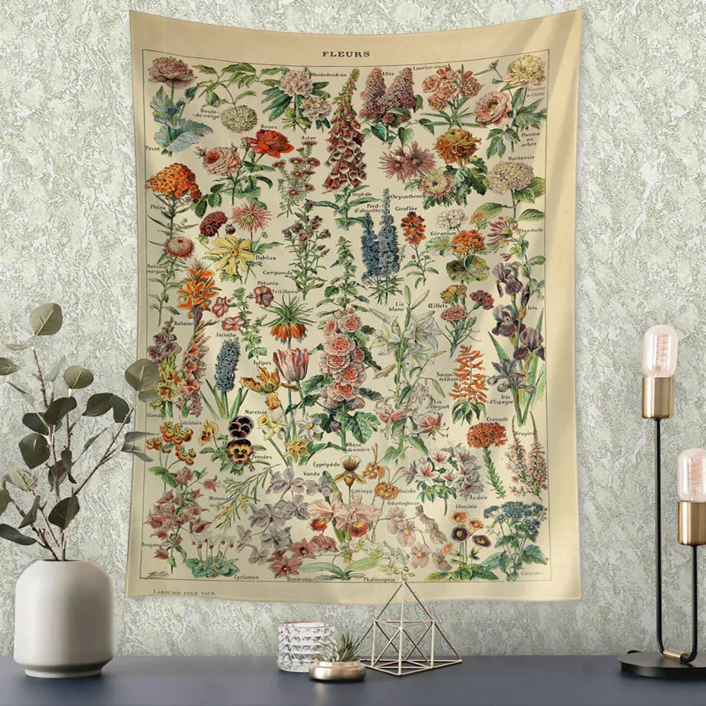 Decobites Butterfly Vintage Tapestry Wall Hanging Natural Boho Art Decor