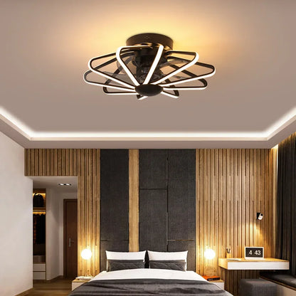 DecorBites™ Bladeless Ceiling Fan with Dimmable LED Lights and Remote - Reversible Timing, Modern Design