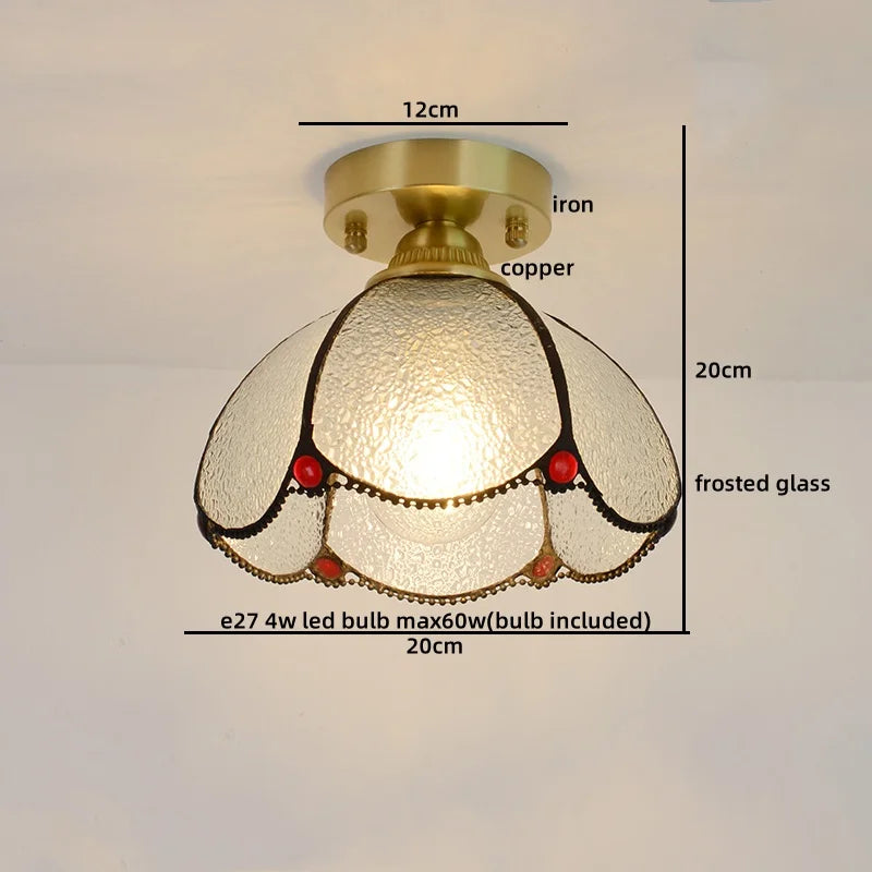 DecorBites™ Glass Copper LED Ceiling Light - Nordic Home Lighting Fixture