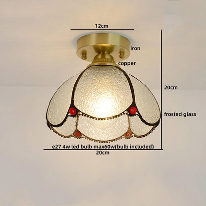 DecorBites™ Glass Copper LED Ceiling Light - Nordic Home Lighting Fixture