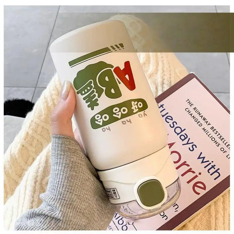 DecorBites™ Cute Straw Thermos Cup for Girls - High-End Portable Water Cup for Children