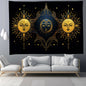 Decobites Sun & Moon Starry Sky Tapestry: Nordic Home Decor Wall Hanging & Picnic Mat