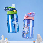 Vaso de paja antivuelco Decorbites™ para niños - Botella de agua portátil para la escuela y el verano