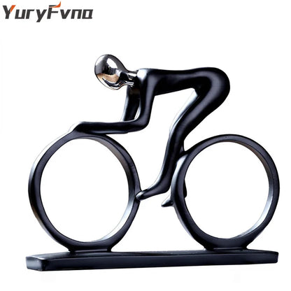 DecorBites™ Cyclist Sculpture Figurine Abstract Art Home Decor Champion Athlete