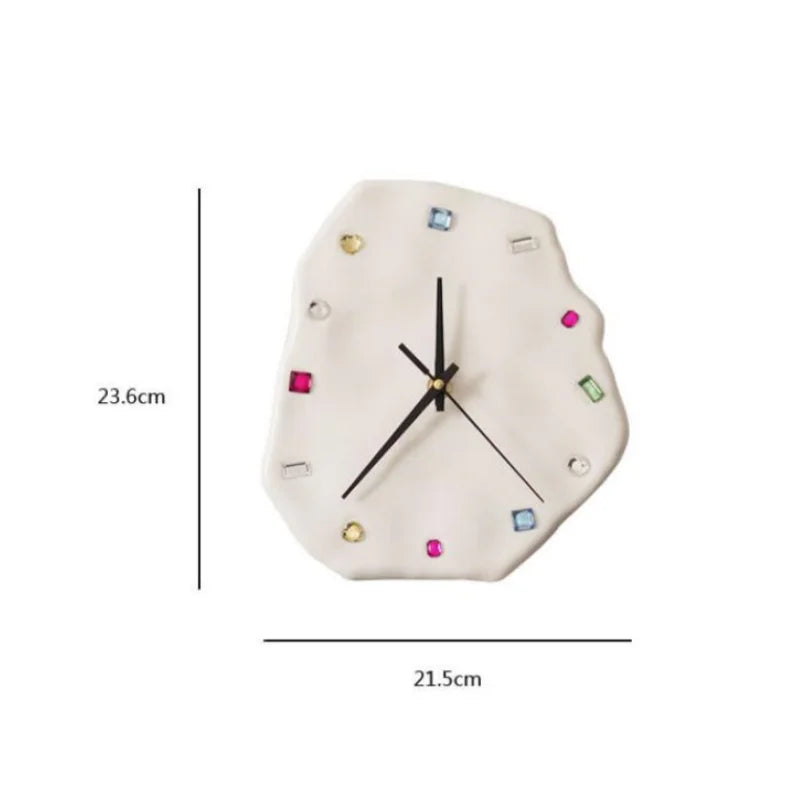 DecorBites™ Crystal Geometric Wall Clock for Living Room Decor