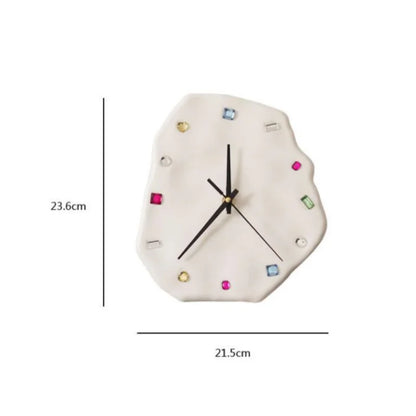 DecorBites™ Crystal Geometric Wall Clock for Living Room Decor
