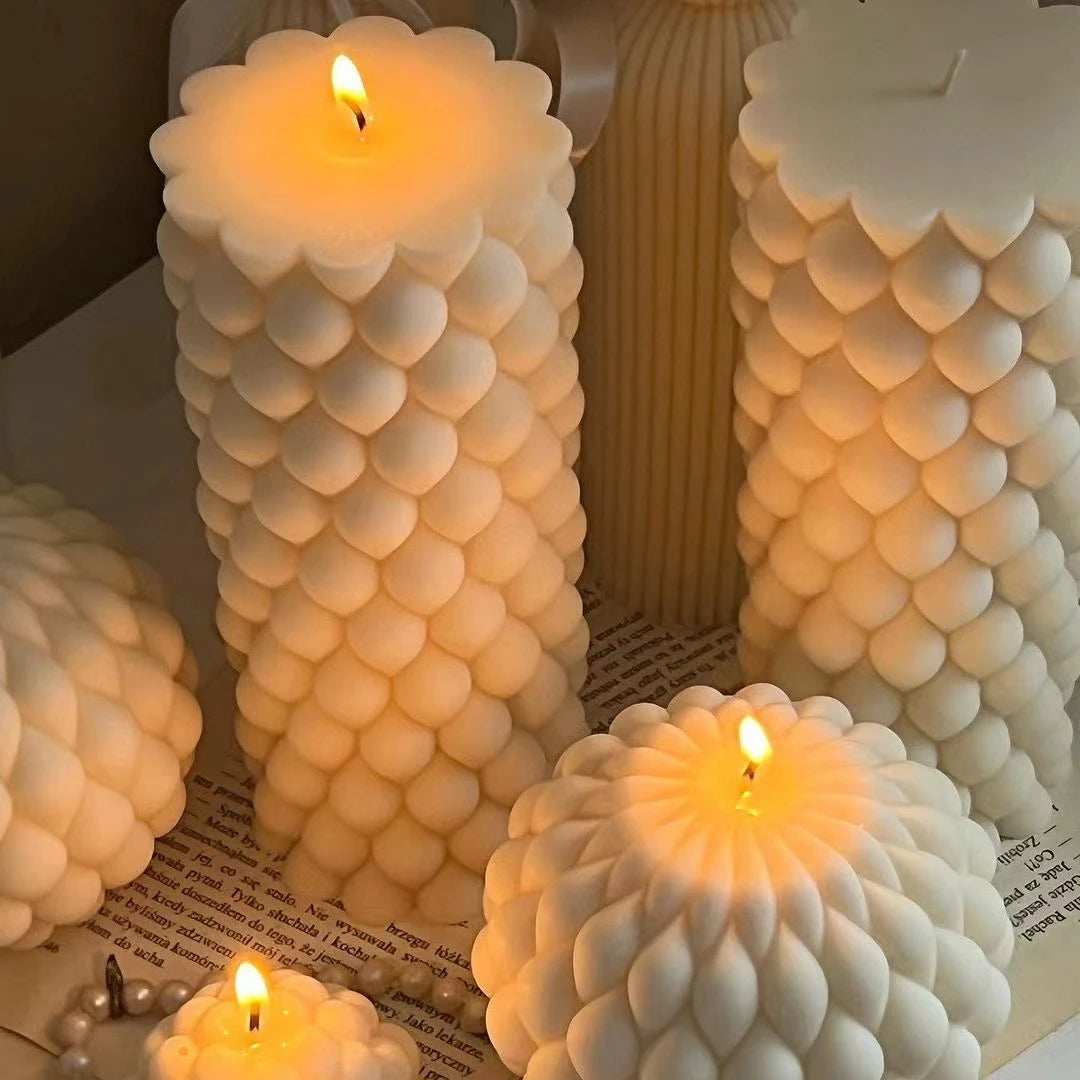 Fried Dough Twists round candle silicone mold woven ball candle silicone mold spiral geometry cylindrical candle silicone mold