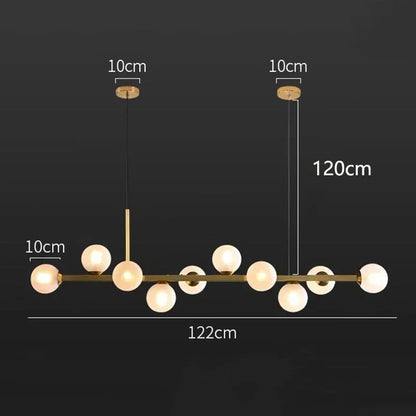 Lámparas colgantes LED con forma de bola de cristal DecorBites™ para comedor, cocina e isla.