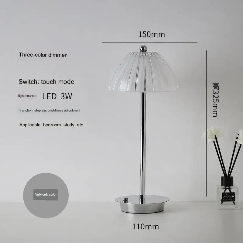 DecorBites™ Diamond Touch Desk Lamp, Modern Metal, Bedside Atmosphere, Creative & Romantic