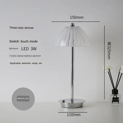 DecorBites™ Diamond Touch Desk Lamp, Modern Metal, Bedside Atmosphere, Creative & Romantic