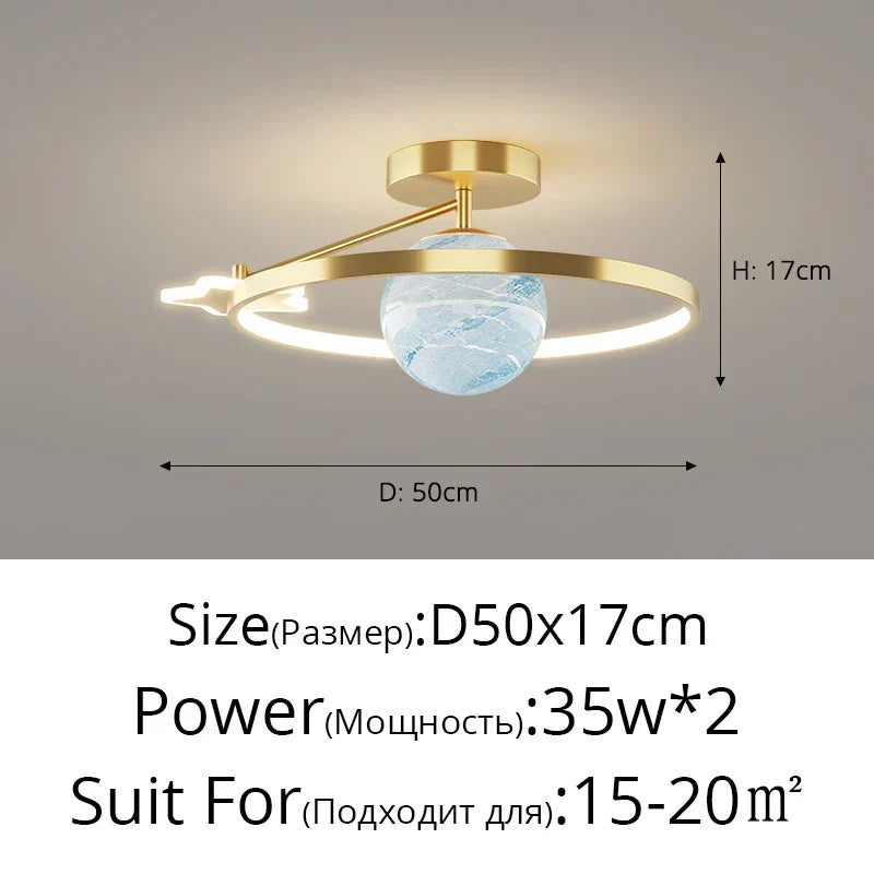 DecorBites™ Blue Star LED Pendant Light for Home Decor