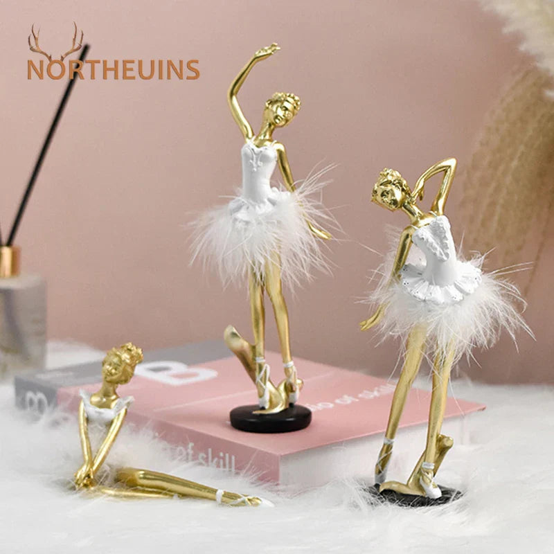 DecorBites™ Ballet Girl Resin Figurine - Nordic Luxury Desktop Decoration and Birthday Gift