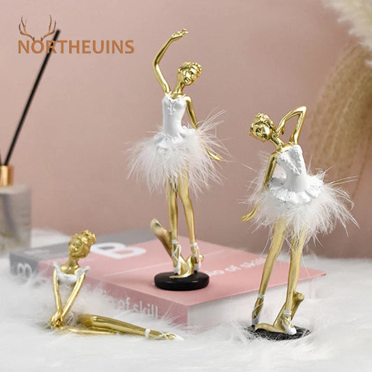 DecorBites™ Ballet Girl Resin Figurine - Nordic Luxury Desktop Decoration and Birthday Gift