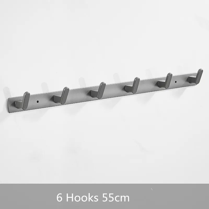DecorBites™ Aluminum Alloy Towel Hooks Wall Mounted Bathroom Robe Holder (3-6 Hooks)