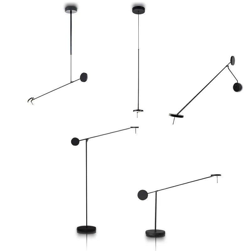 DecorBites™ Black Telescopic Wall Lamp with Adjustable Arm for Living Room and Bedroom