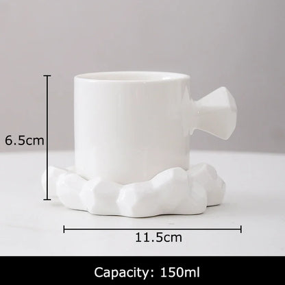 DecorBites™ Diamond Porcelain Coffee Mug Set