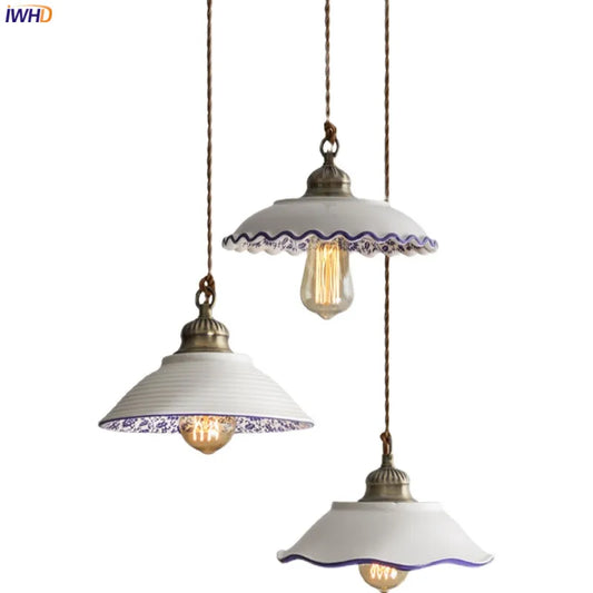 DecorBites™ Ceramic Vintage Hanging Pendant Lights for Home Decor