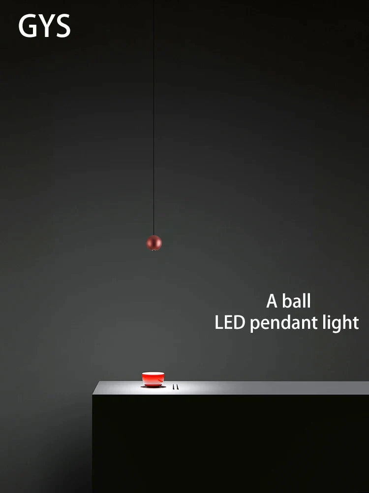 DecorBites™ LED Aluminum Ball Pendant Light: Minimalist Nordic Chandelier for Bedroom Decor