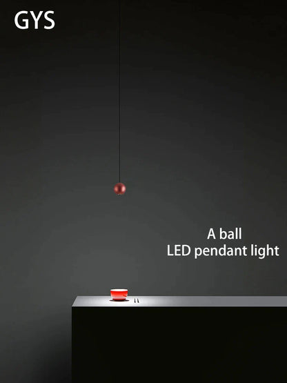 DecorBites™ LED Aluminum Ball Pendant Light: Minimalist Nordic Chandelier for Bedroom Decor