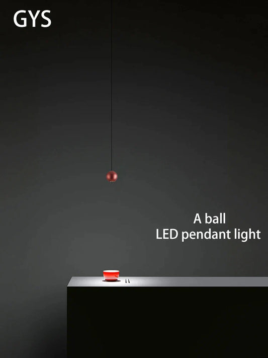 DecorBites™ LED Aluminum Ball Pendant Light: Minimalist Nordic Chandelier for Bedroom Decor