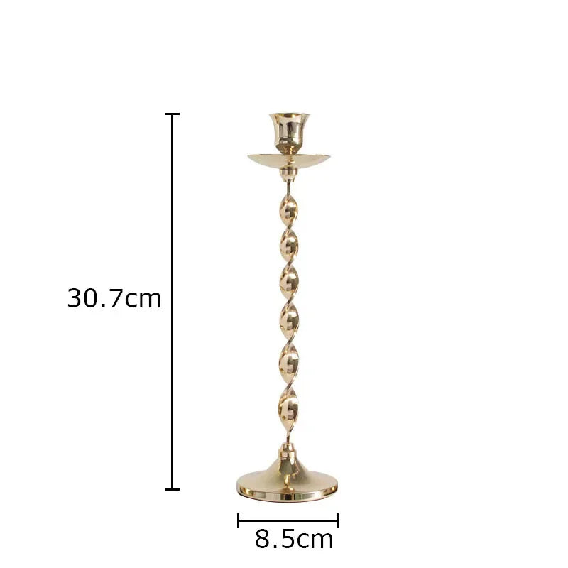 DecorBites™ Golden Candlestick Holder Desk Ornament Home Aroma Container