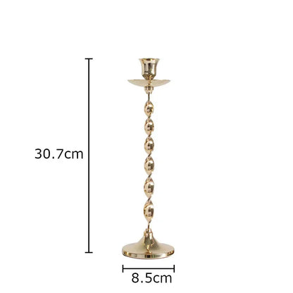 DecorBites™ Golden Candlestick Holder Desk Ornament Home Aroma Container