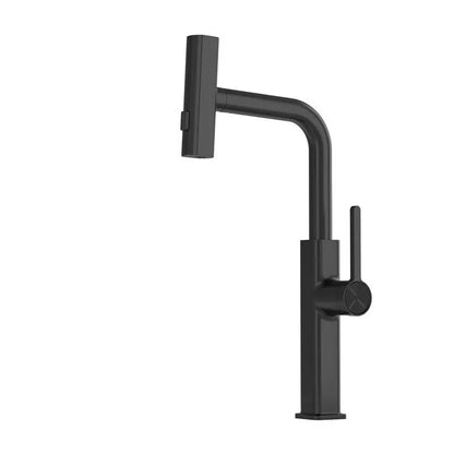 DecorBites™ Digital Display Single Lever Brass Kitchen Faucet - Hot Cold Pull Out Mixer